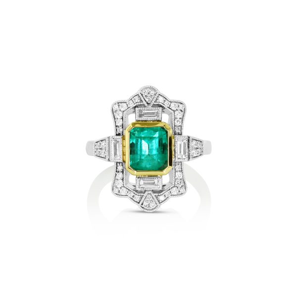 Emerald and Diamond Ring