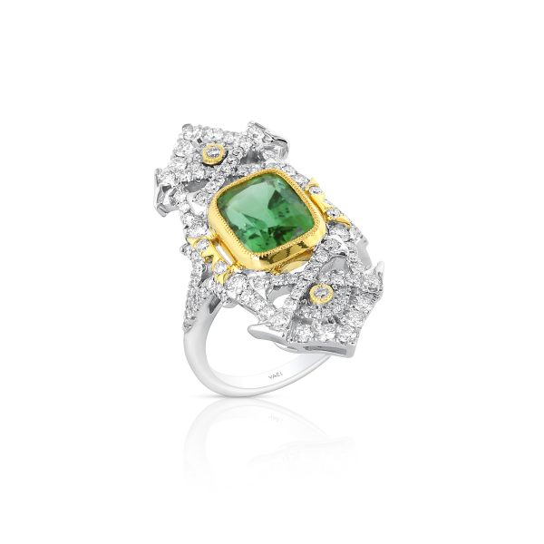 Tourmaline and Diamond Cocktail Ring - Image 3