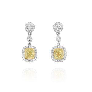 Yellow Diamond Earrings