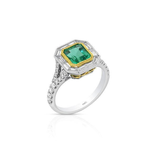 Emerald and Diamond Art Deco Ring - Image 3