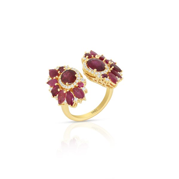 Regal Ruby Cluster Ring - Image 2