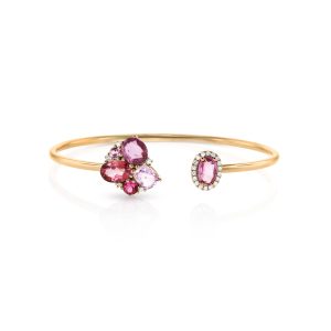 Pink Sapphire Bangle Set