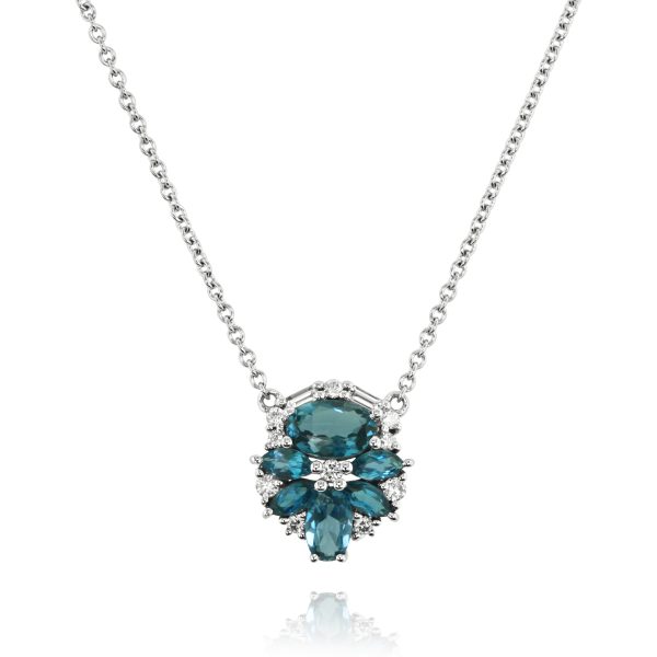 Classic Blue Topaz Cluster Ring