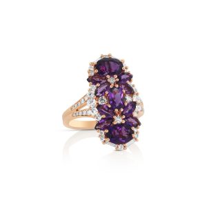 Purple Amethyst Cocktail Ring