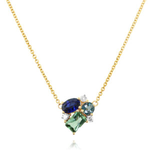 Multi-Gem Pendant Necklace