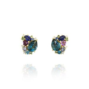 Topaz & Amethyst Cocktail Earrings