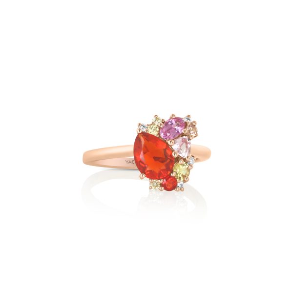 Fire Opal & Sapphire Ring - Image 2