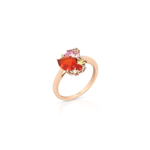 Fire Opal & Sapphire Ring - Image 3