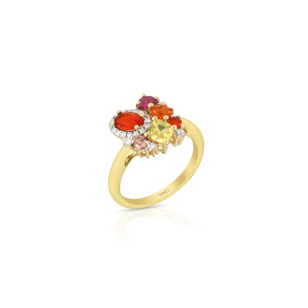 Fire Opal & Yellow Sapphire Ring - Image 3
