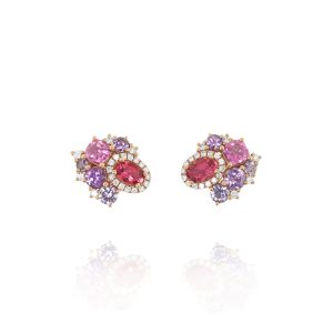 Bold Pink & Purple Earrings