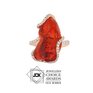 Sculptural Fire Opal Ring