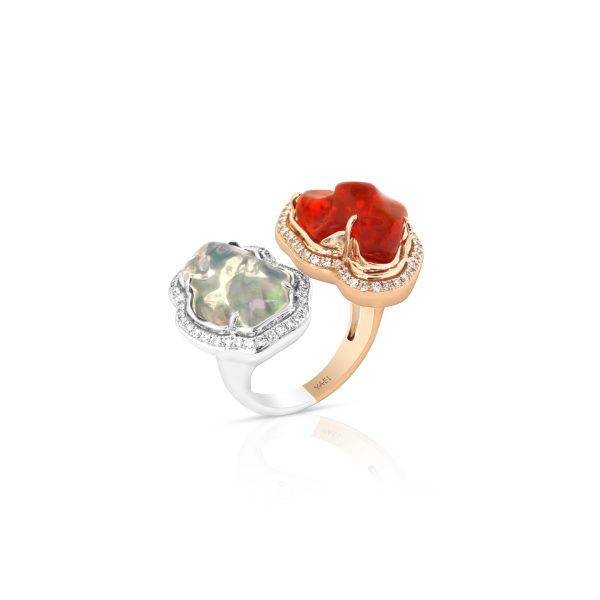 Free Shape Opal Duo Ring - Image 2