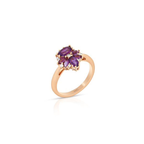 Amethyst Ring in Rose Gold - Image 3
