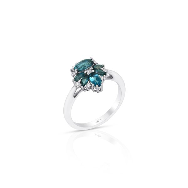 Blue Topaz Cocktail Ring - Image 2