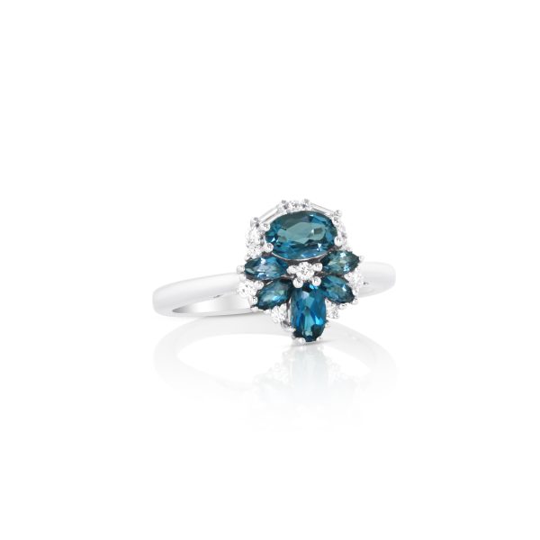 Blue Topaz Cocktail Ring - Image 3