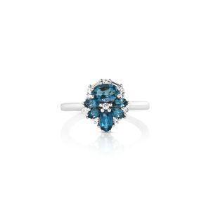 Blue Topaz Cocktail Ring