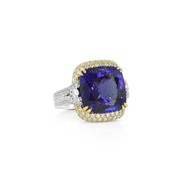 Radiant-Cut Tanzanite Cocktail Ring - Image 2