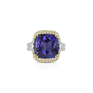 Radiant-Cut Tanzanite Cocktail Ring