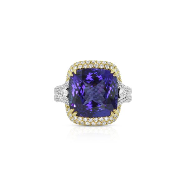 Radiant-Cut Tanzanite Cocktail Ring