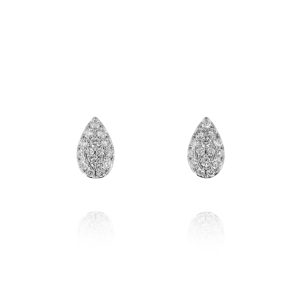 Pear-Shaped Diamond Stud Earrings