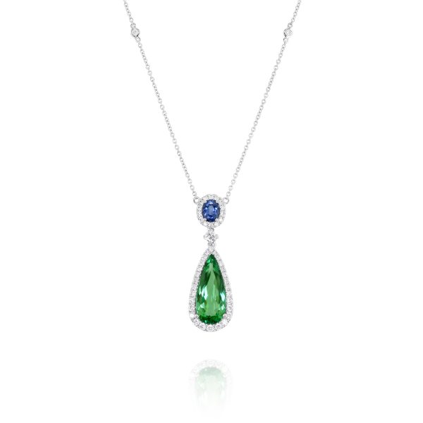 Pear Green Tourmaline Pendant - Image 2