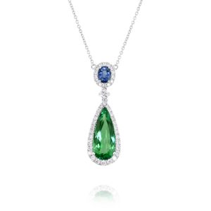 Pear Green Tourmaline Pendant
