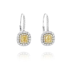 Fancy Yellow Diamond Earrings