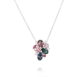 Multicolor Spinel Cluster Pendant