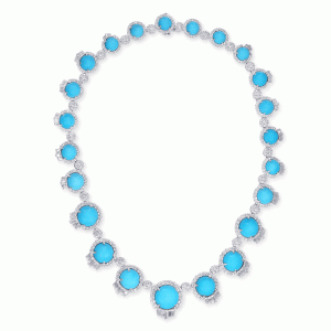 High Jewelry Turquoise Diamond Necklace
