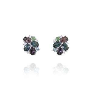 Cool-Toned Spinel & Sapphire Studs
