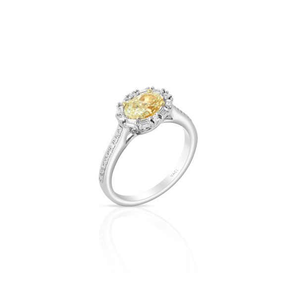 Oval Yellow Diamond Ring - Image 3