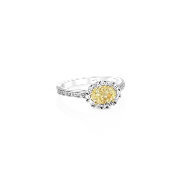 Oval Yellow Diamond Ring
