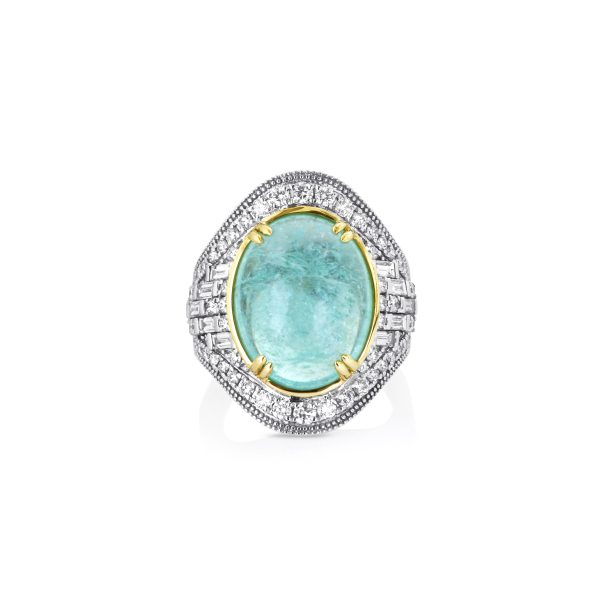 Grand Oval Paraiba Statement Ring