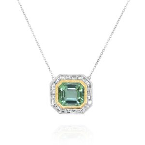Radiant Mint Tourmaline Pendant