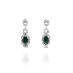 Indicolite Tourmaline Drop Earrings