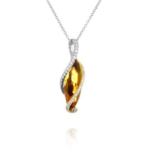 Helix Marquise Citrine Pendant