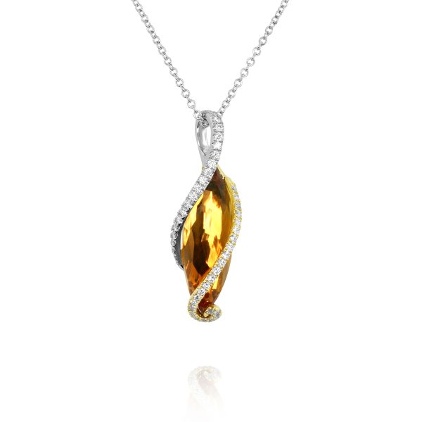 Helix Marquise Citrine Pendant