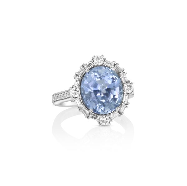 No Heat Blue Sapphire Heart Necklace - Image 2