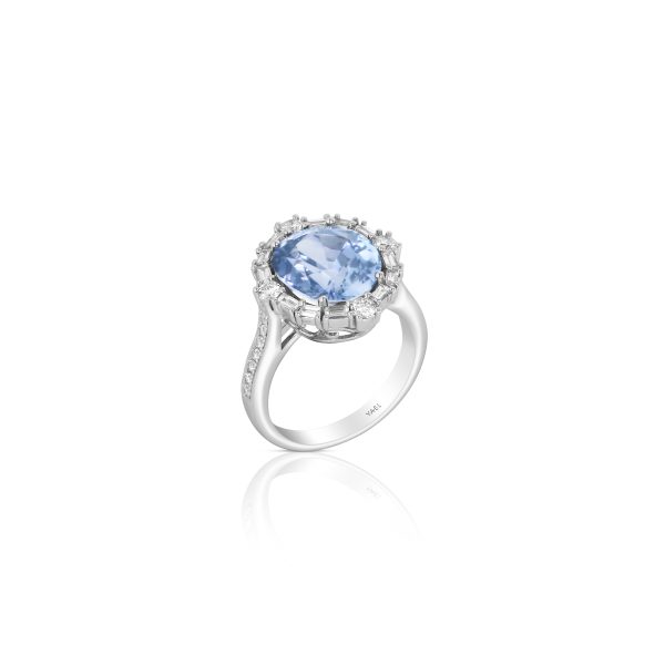 No Heat Blue Sapphire Heart Necklace - Image 3