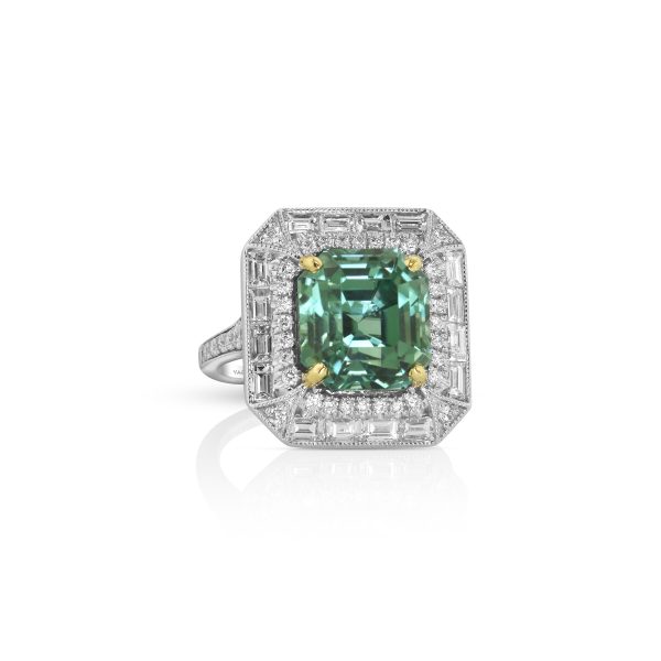 Cushion Green Tourmaline Ring - Image 3