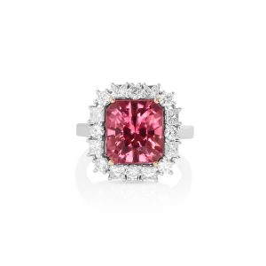Radiant Pink Tourmaline Statement Ring