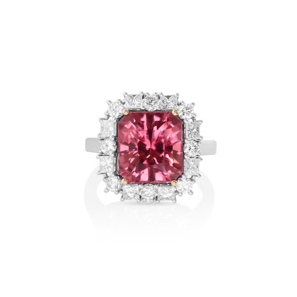 Radiant Pink Tourmaline Statement Ring