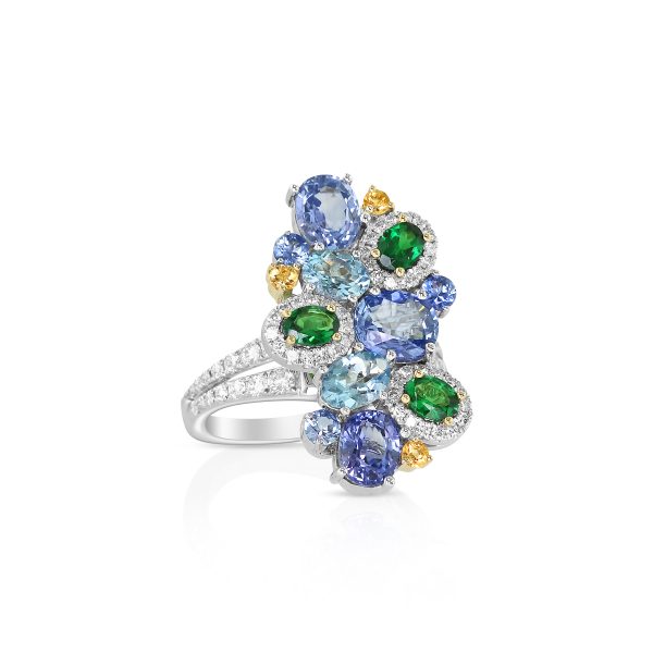 Kaleidoscope Gemstone Cocktail Ring - Image 2
