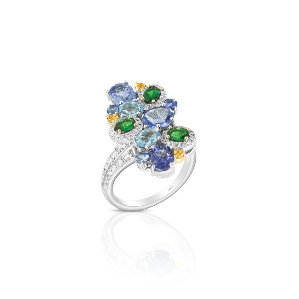 Kaleidoscope Gemstone Cocktail Ring - Image 3