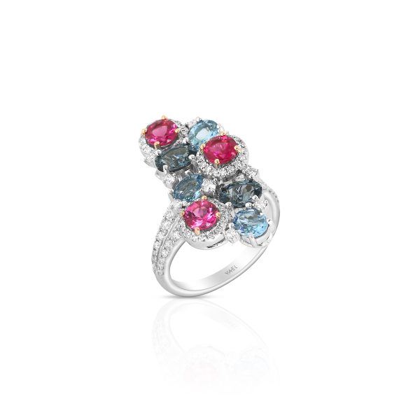 Rubellite & Blue Spinel Ring - Image 3