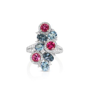Rubellite & Blue Spinel Ring