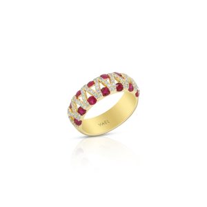 Ruby and Diamond Twist Band