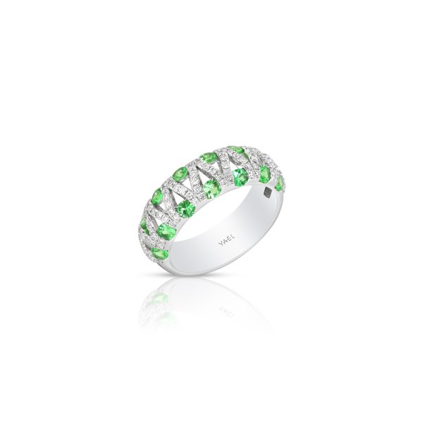 Tsavorite and Diamond Twist Band - Image 2