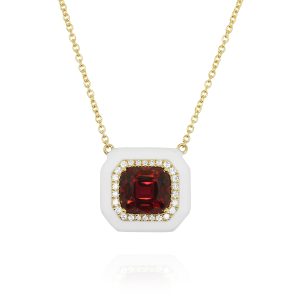 Deep Red Tourmaline Pendant