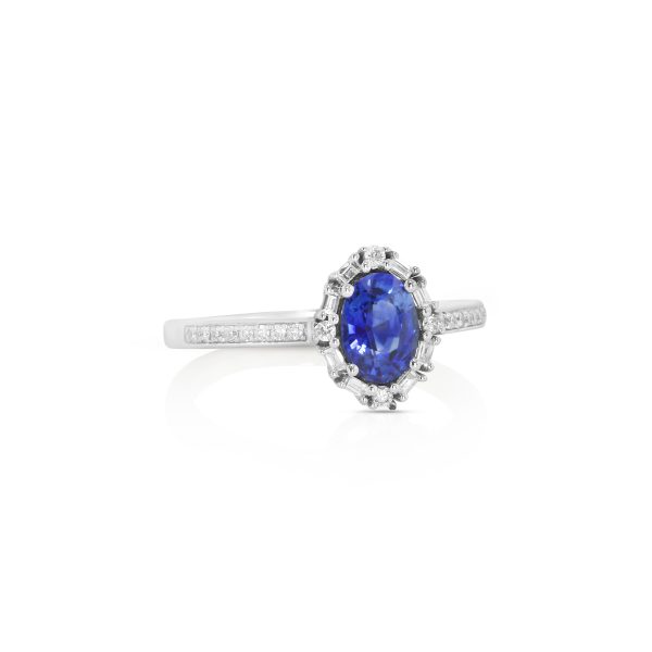 Oval Blue Sapphire Ring - Image 2